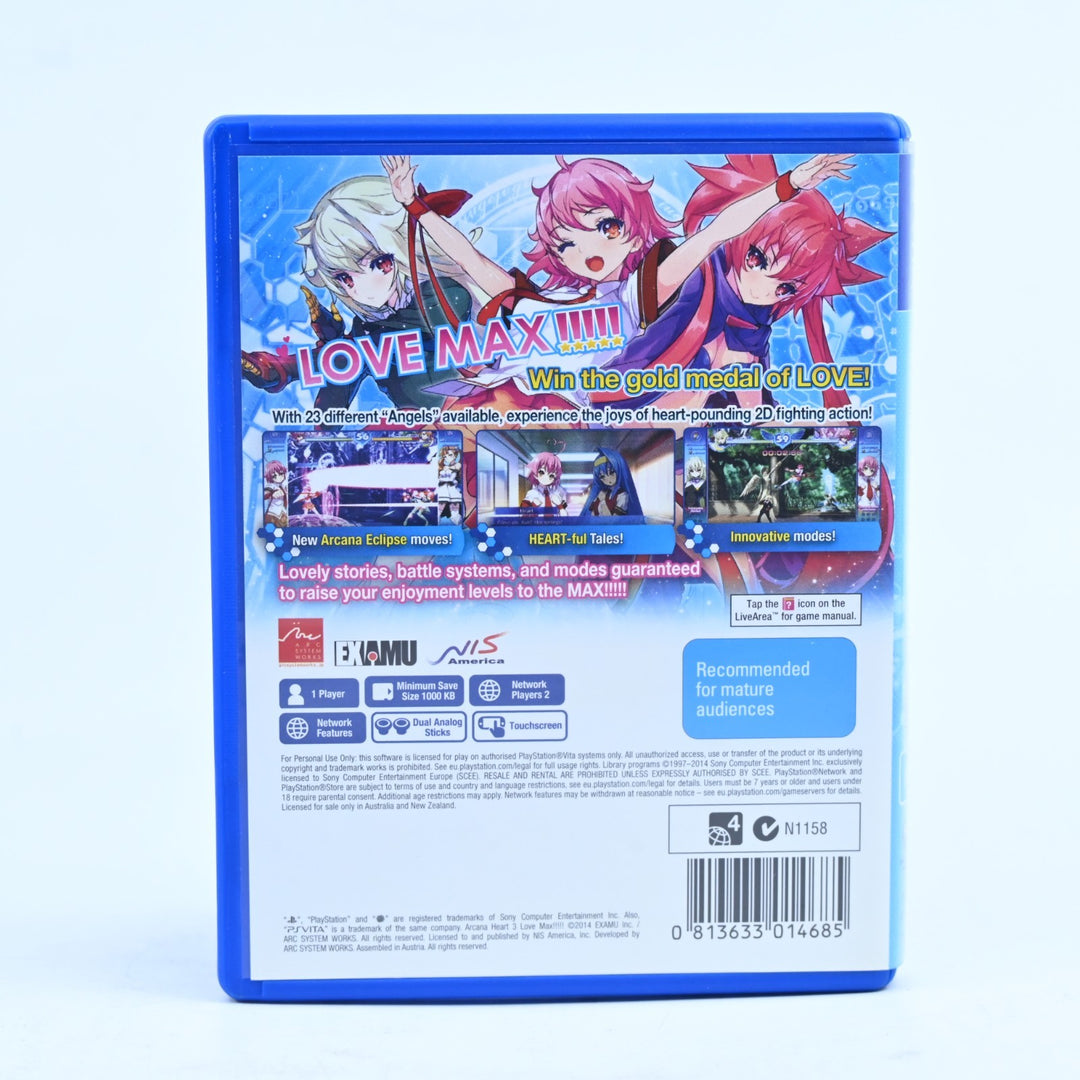 Arcana Heart 3 Love Max!!!!! - Sony PS Vita Game - FREE POST!