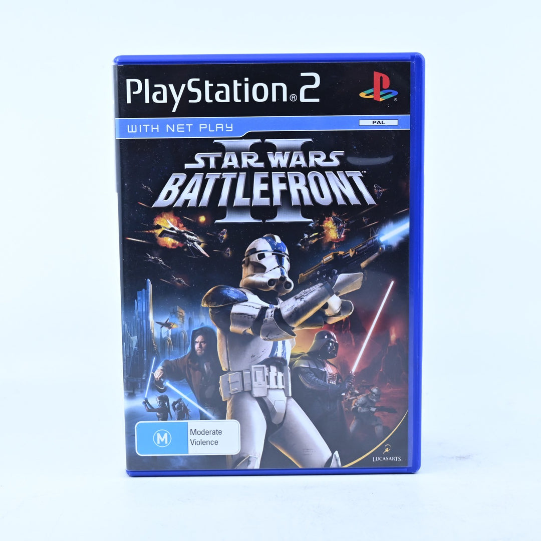 Star Wars Battlefront II - Sony Playstation 2 / PS2 Game + Manual - PAL