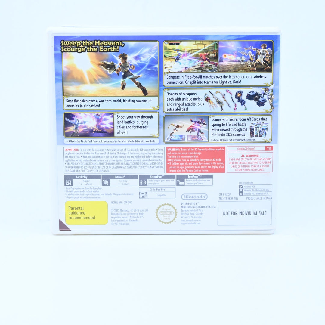 Kid Icarus: Uprising - Nintendo 3DS Game - PAL + Manual + Cards - FREE POST!