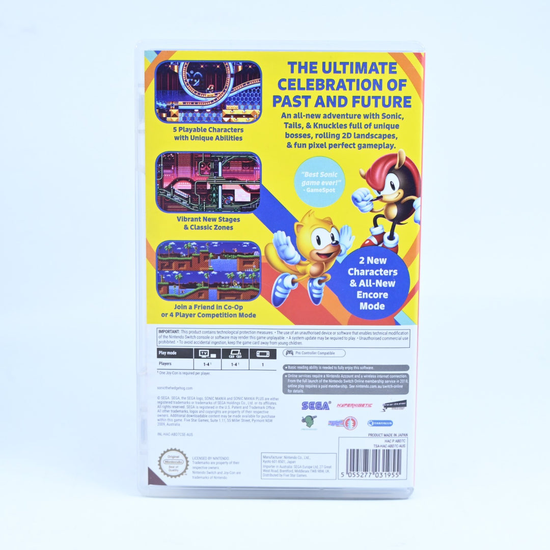 Sonic Mania Plus - Nintendo Switch Game - FREE POST!
