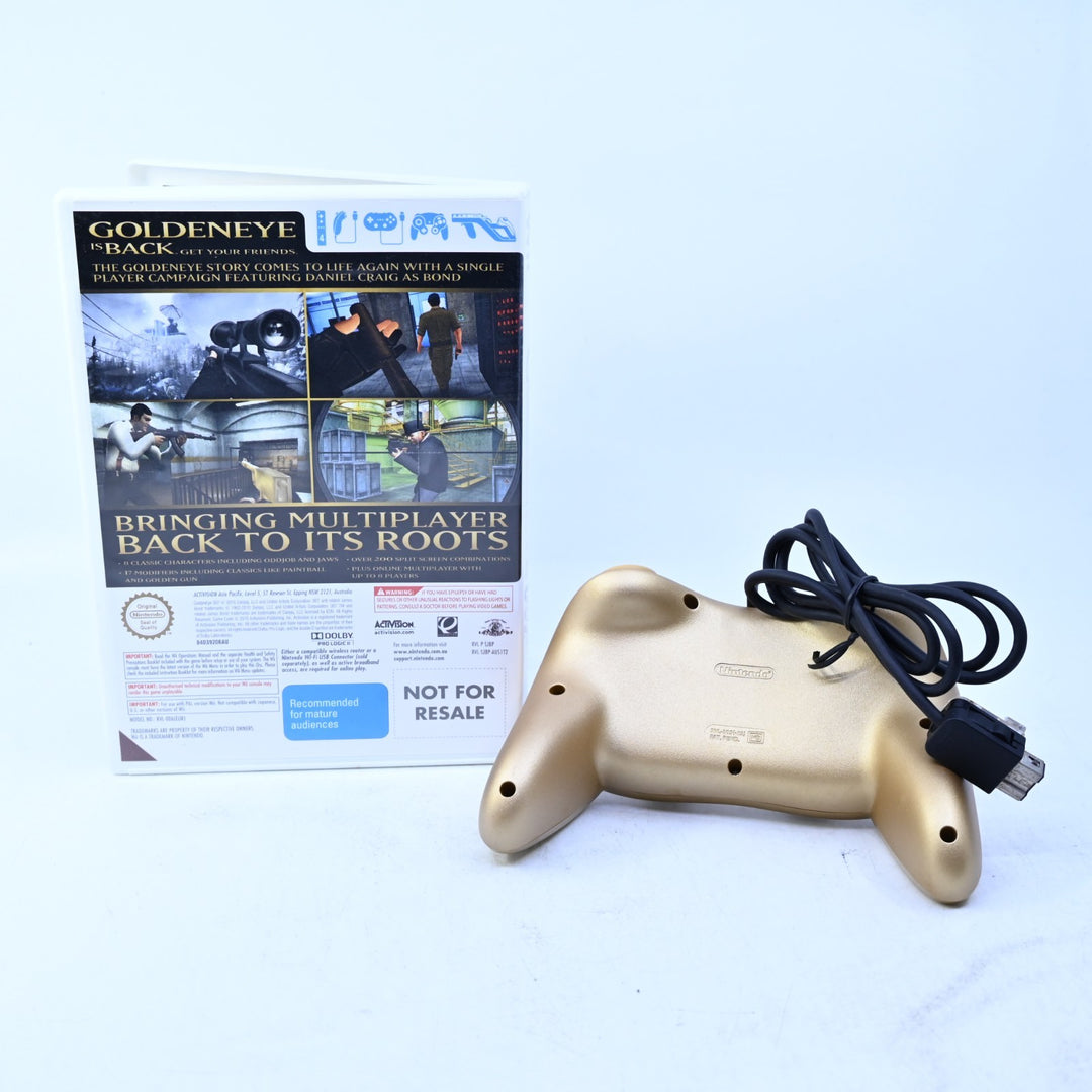 Goldeneye 007 - Nintendo Wii Game + Manual + Controller - PAL - MINT DISC!