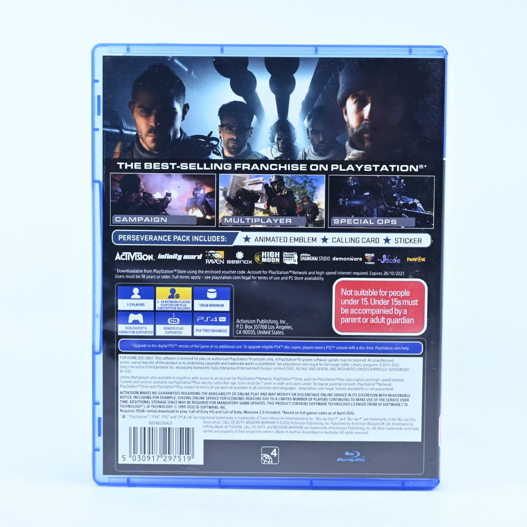 Call of Duty: Modern Warfare II - Sony Playstation 4 / PS4 Game - MINT DISC!