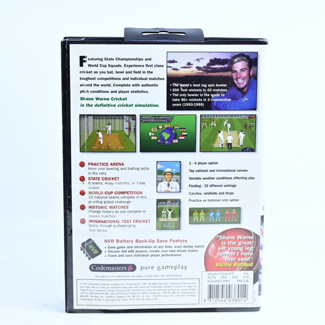Shane Warne Cricket - Sega Master System Game - No Manual - PAL - FREE POST!