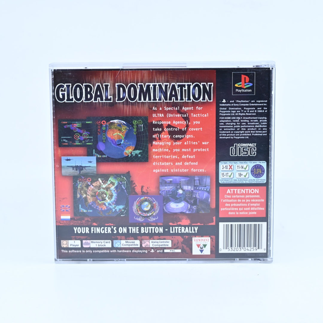 Global Domination - Sony Playstation 1 / PS1 Game + Manual - PAL - MINT DISC!
