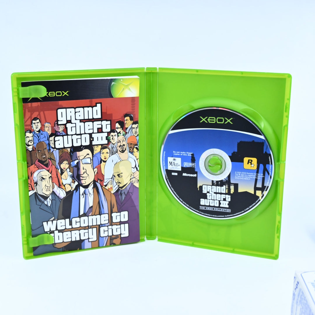 Grand Theft Auto III - Original Xbox Game + Manual - No Map - PAL - MINT DISC!