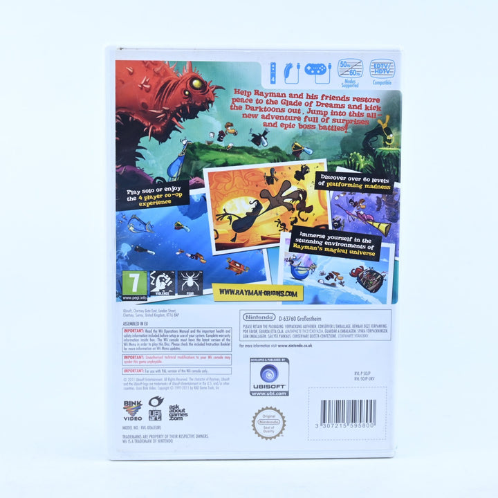 Rayman Origins - Nintendo Wii Game + Manual - PAL - MINT DISC!