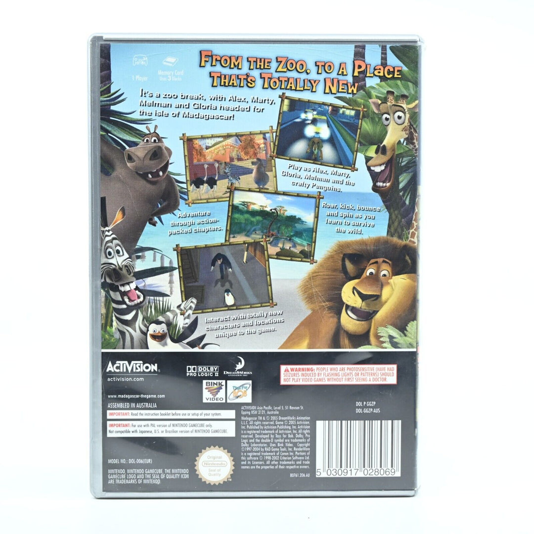 Dreamworks Madagascar - Nintendo Gamecube Game + Manual - PAL - FREE POST!