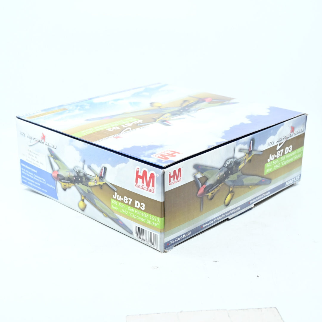 Hobby Master 1:72 Ju-87 D3 "Captured Stuka" 601SQN HA0135 - Die Cast Plane
