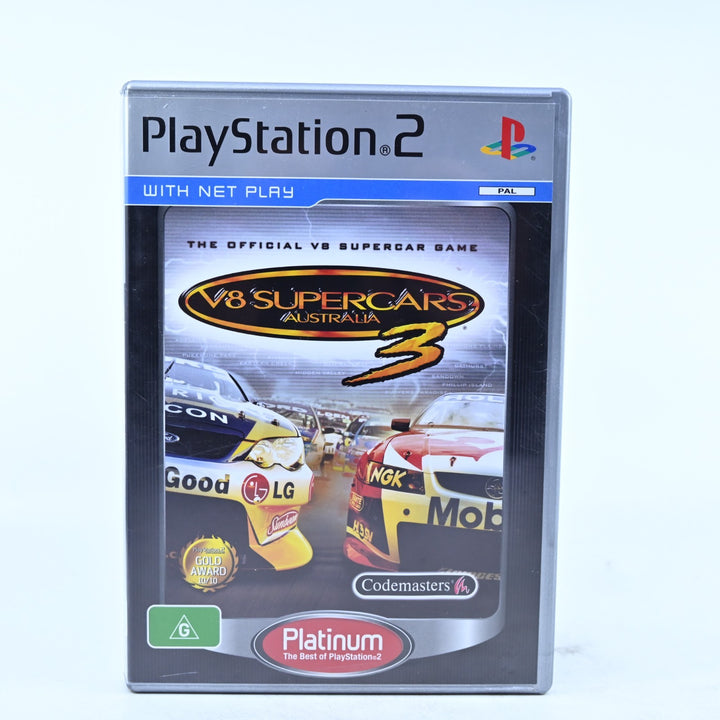 V8 Supercars Australia 3 - Sony Playstation 2 / PS2 Game + Manual - PAL