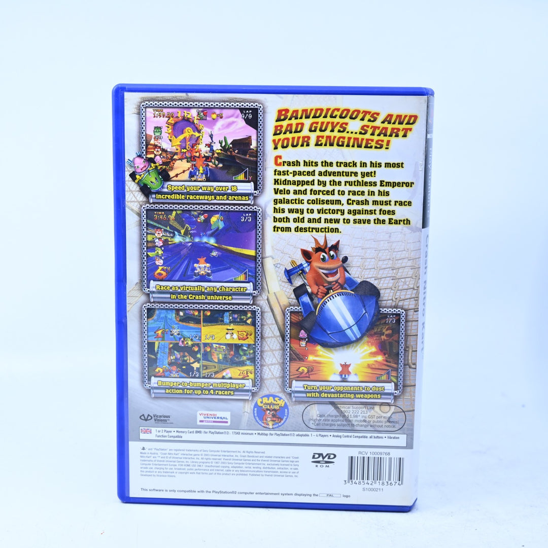 Crash Nitro Kart - Sony Playstation 2 / PS2 Game + Manual - PAL - MINT DISC!