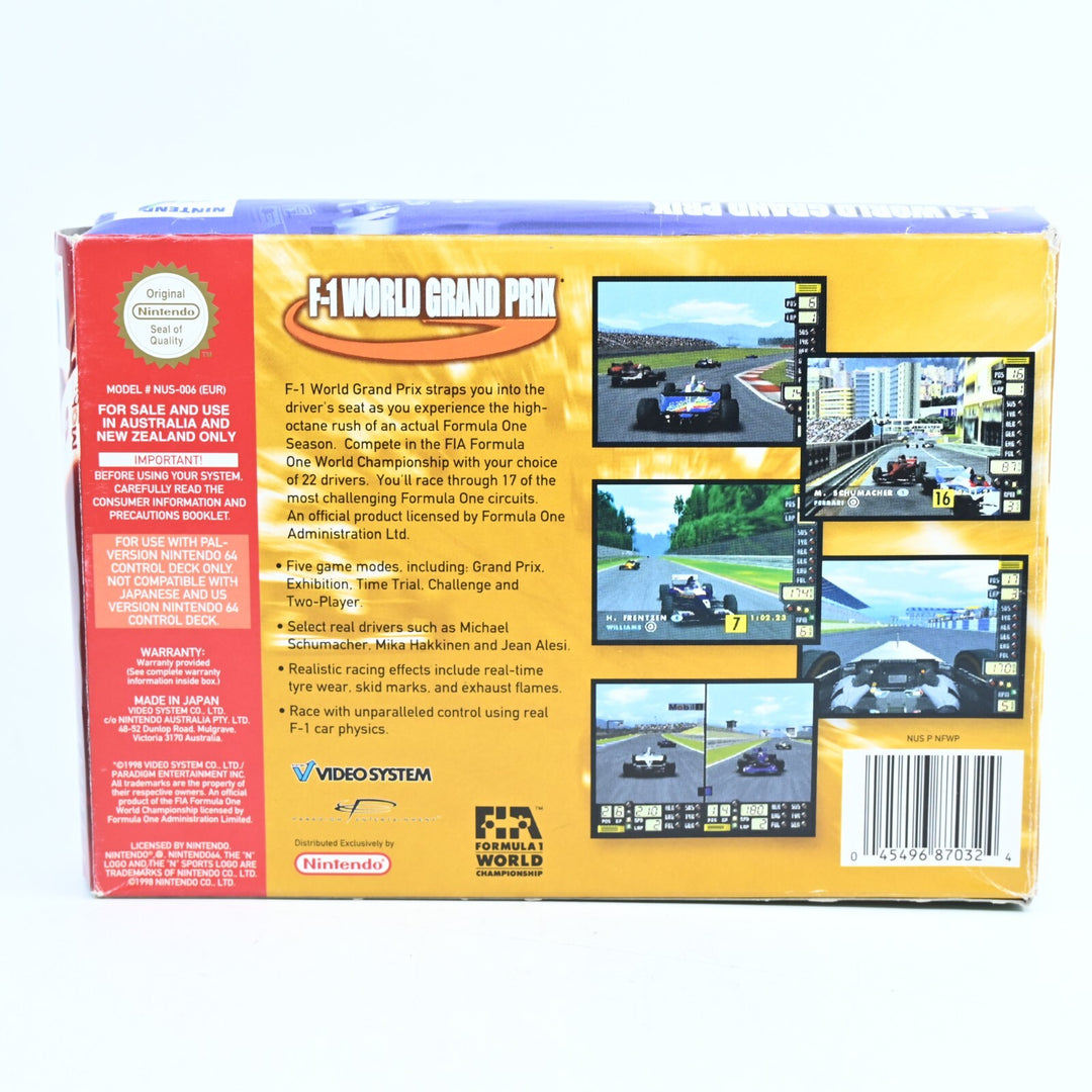 F-1 World Grand Prix - N64 / Nintendo 64 Boxed Game - PAL - FREE POST!