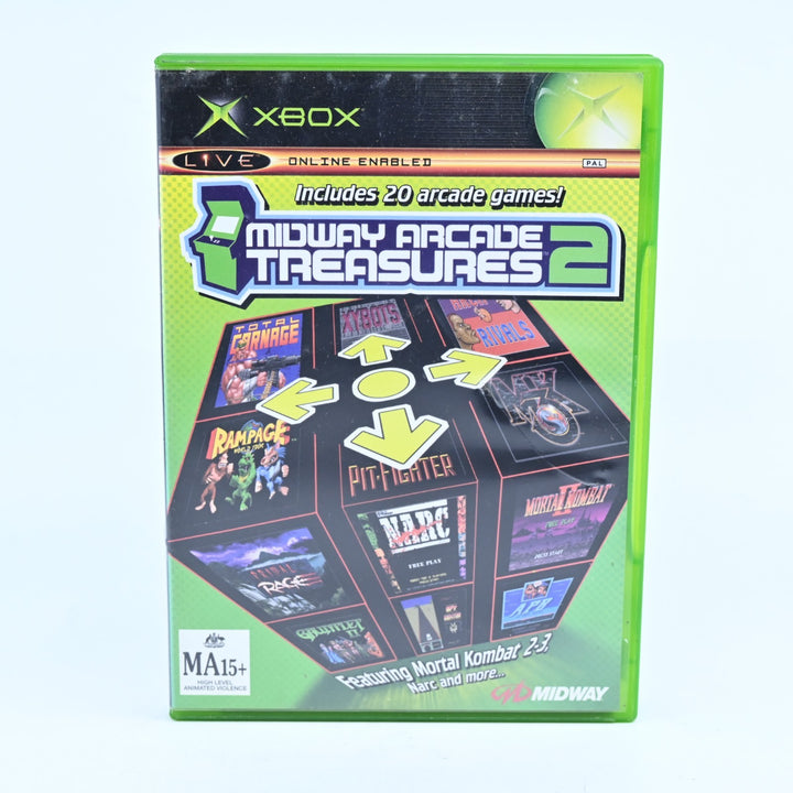 Midway Arcade Treasures 2  - Original Xbox Game + Manual - PAL - MINT DISC!