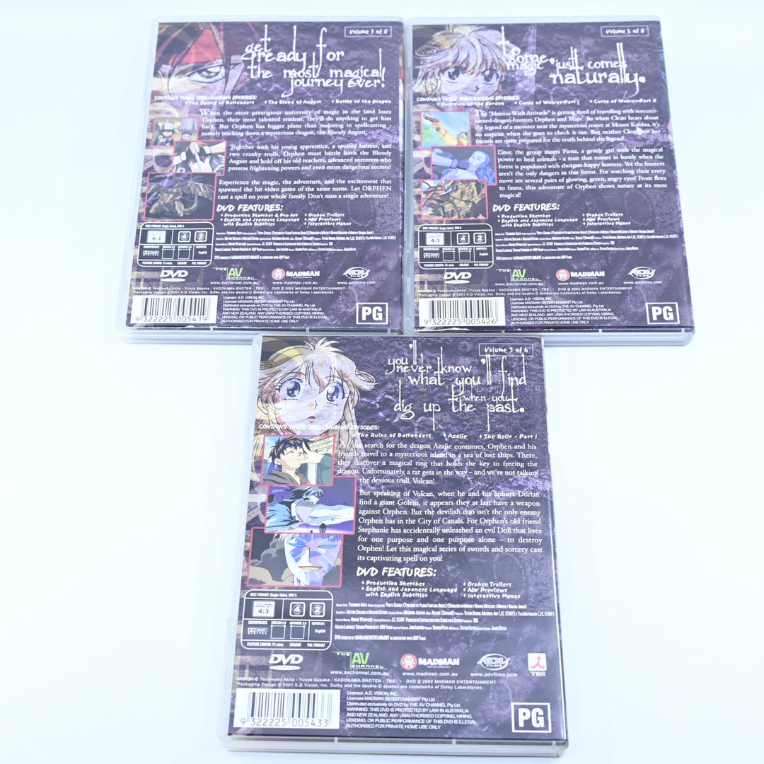 Orphen - Volumes 1 to 6 Complete - Region  2/4 - Anime DVDs