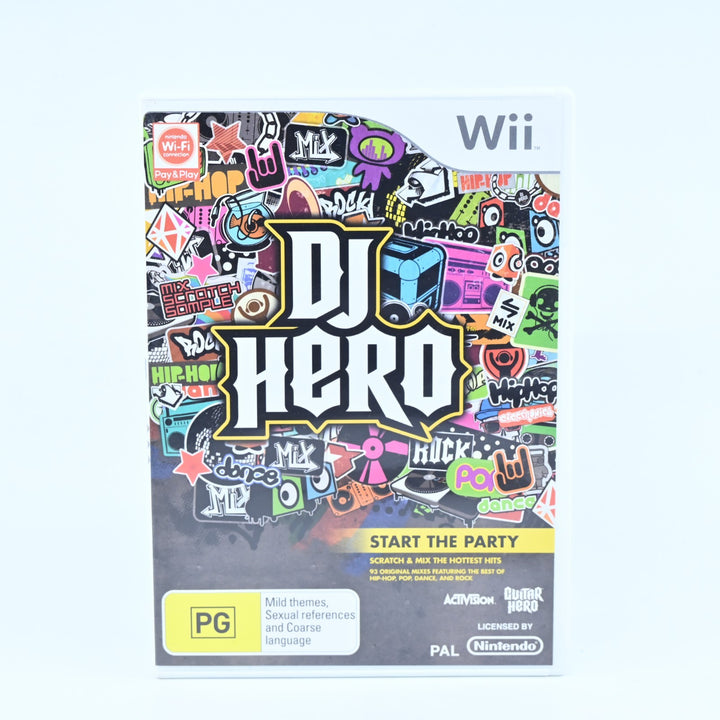 DJ Hero - Nintendo Wii Game + Manual - PAL - FREE POST!