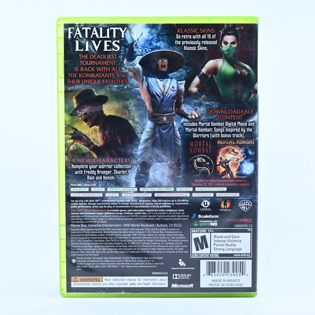 Mortal Kombat Komplete Edition - Xbox 360 Game + Manual - Region Free