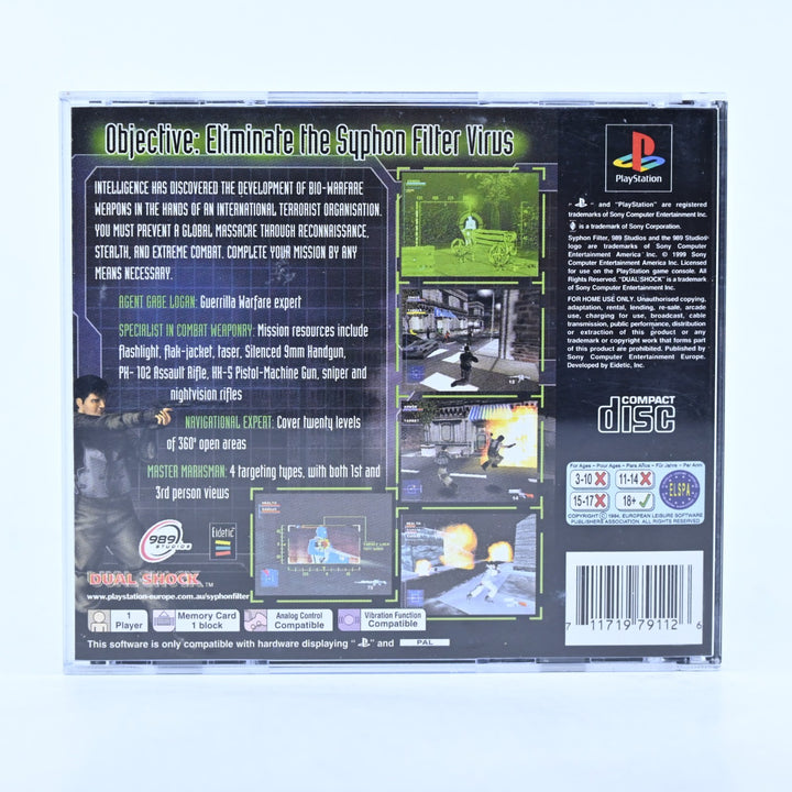 Syphon Filter - Sony Playstation 1 / PS1 Game + Manual - PAL