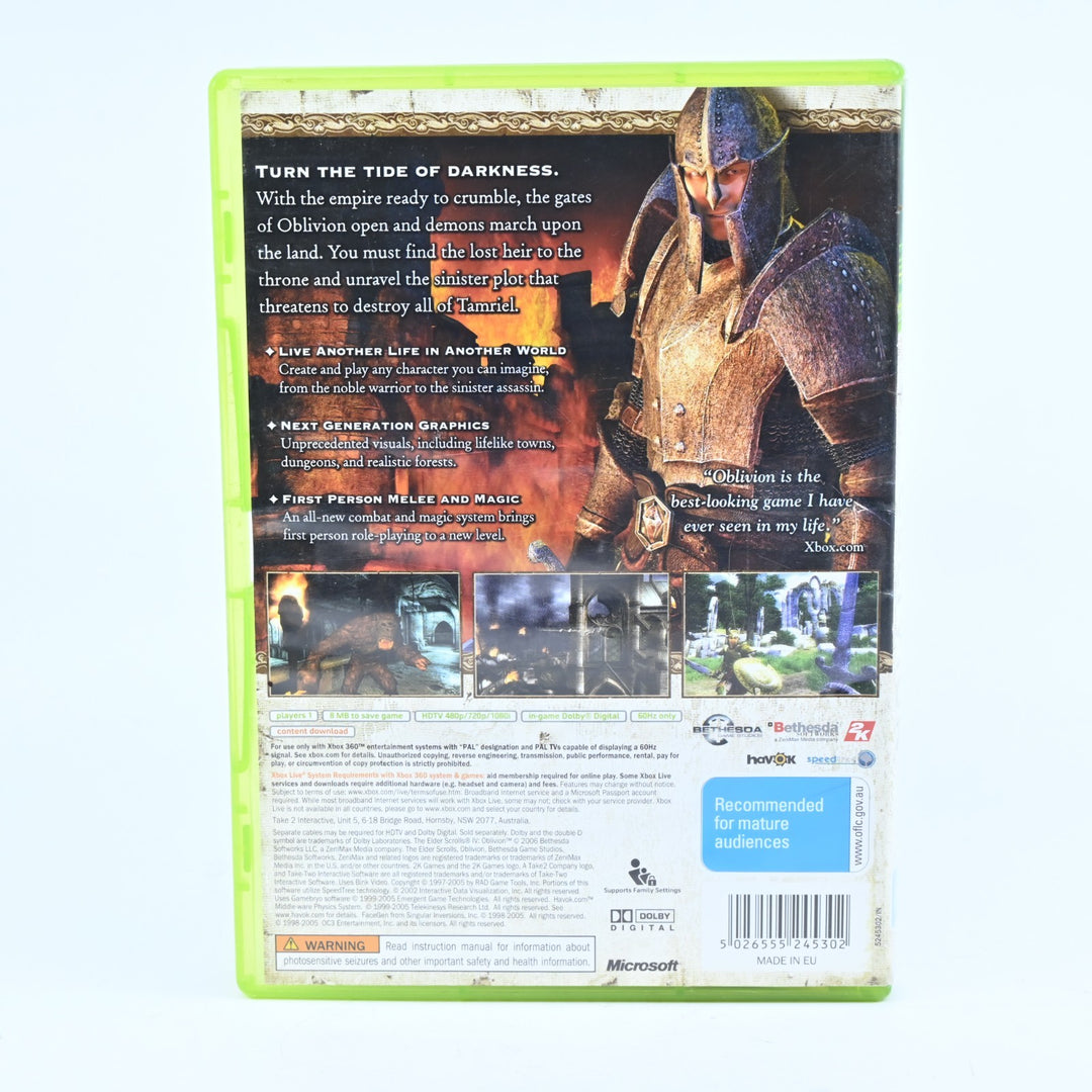 The Elder Scrolls IV: Oblivion - Xbox 360 Game + Manual - PAL - MINT DISC!