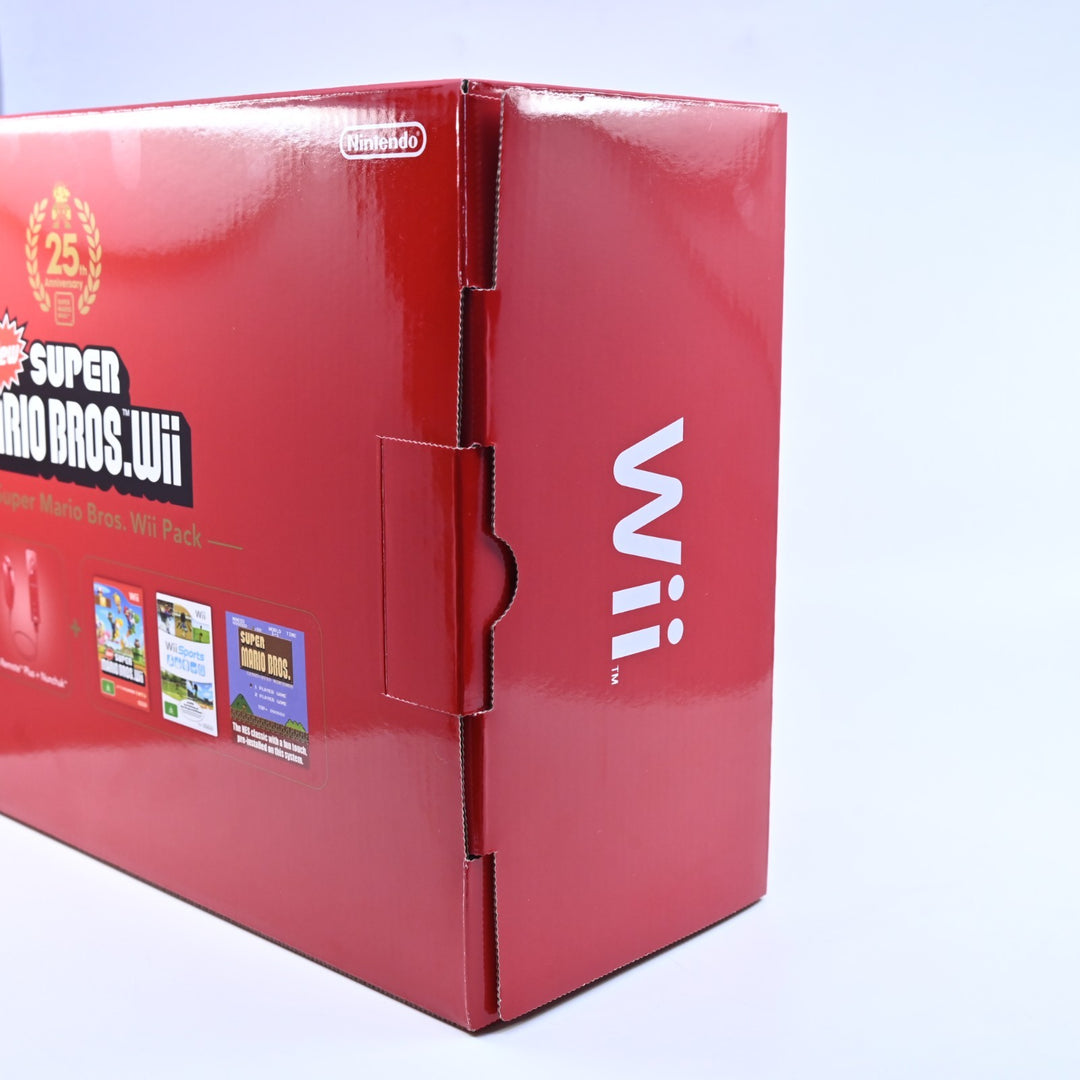 UNUSED! Super Mario Bros 25th Anniversary Red Console - Wii Boxed Console