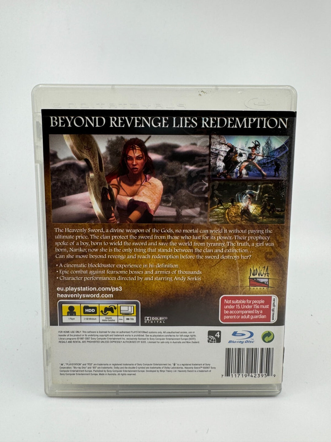 Heavenly Sword - Sony Playstation 3 / PS3 Game - FREE POST!