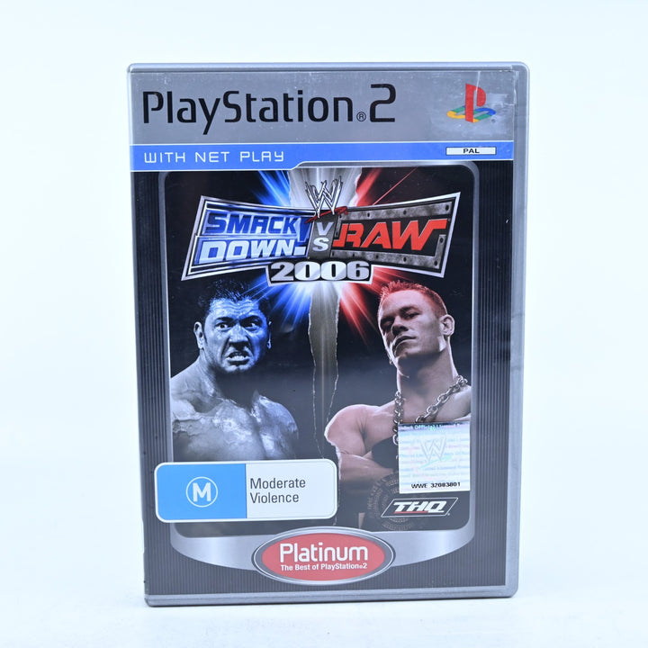 WWE SmackDown! Vs. Raw 2006 - Sony Playstation 2 / PS2 Game + Manual – PAL