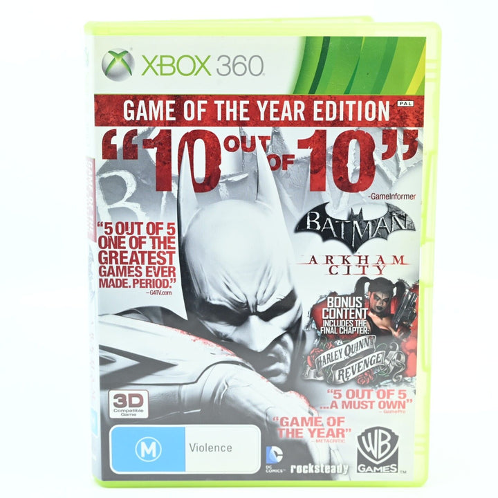 Batman: Arkham City Game of the Year Edition - Xbox 360 Game - PAL - MINT DISC!