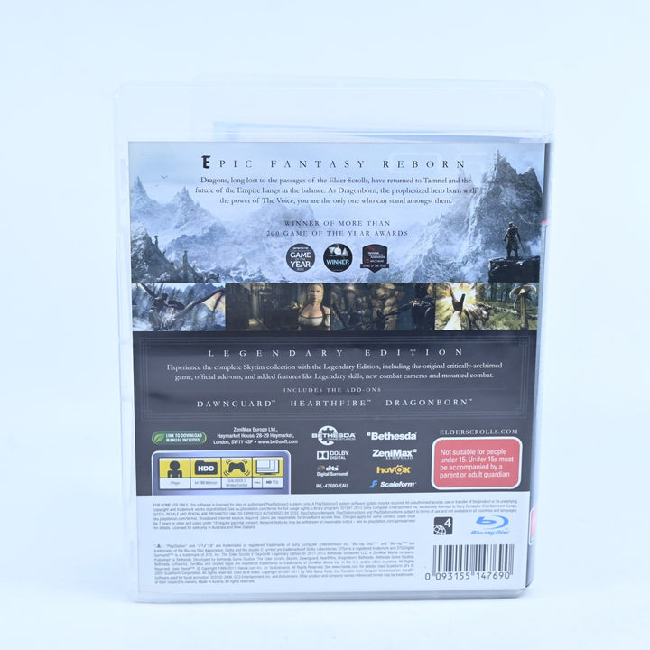 The Elder Scrolls V: Skyrim - Legendary Edition - PS3 Game + Manual - MINT DISC!