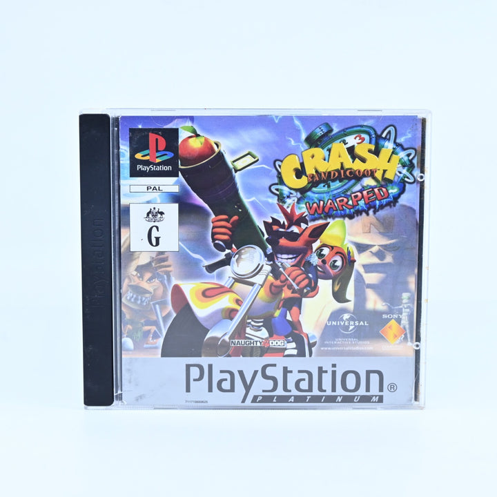 Crash Bandicoot 3: Warped - Sony Playstation 1 / PS1 Game + Manual - MINT DISC!