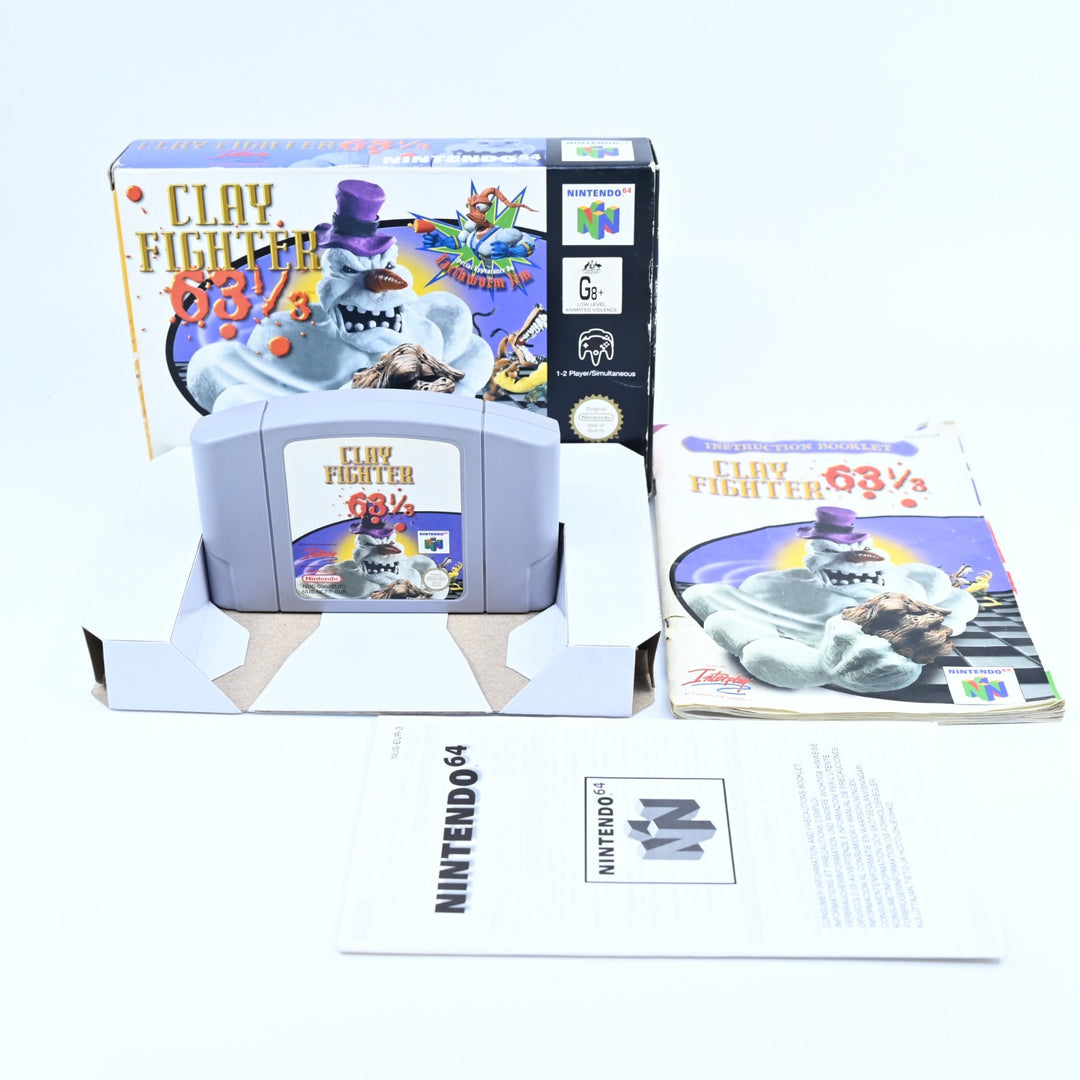 Clay Fighter 63 ⅓ - N64 / Nintendo 64 Boxed Game - PAL - Clay Fighter 63 1/3