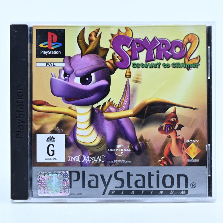 Spyro 2: Gateway to Glimmer - Sony Playstation 1 / PS1 Game + Manual - PAL