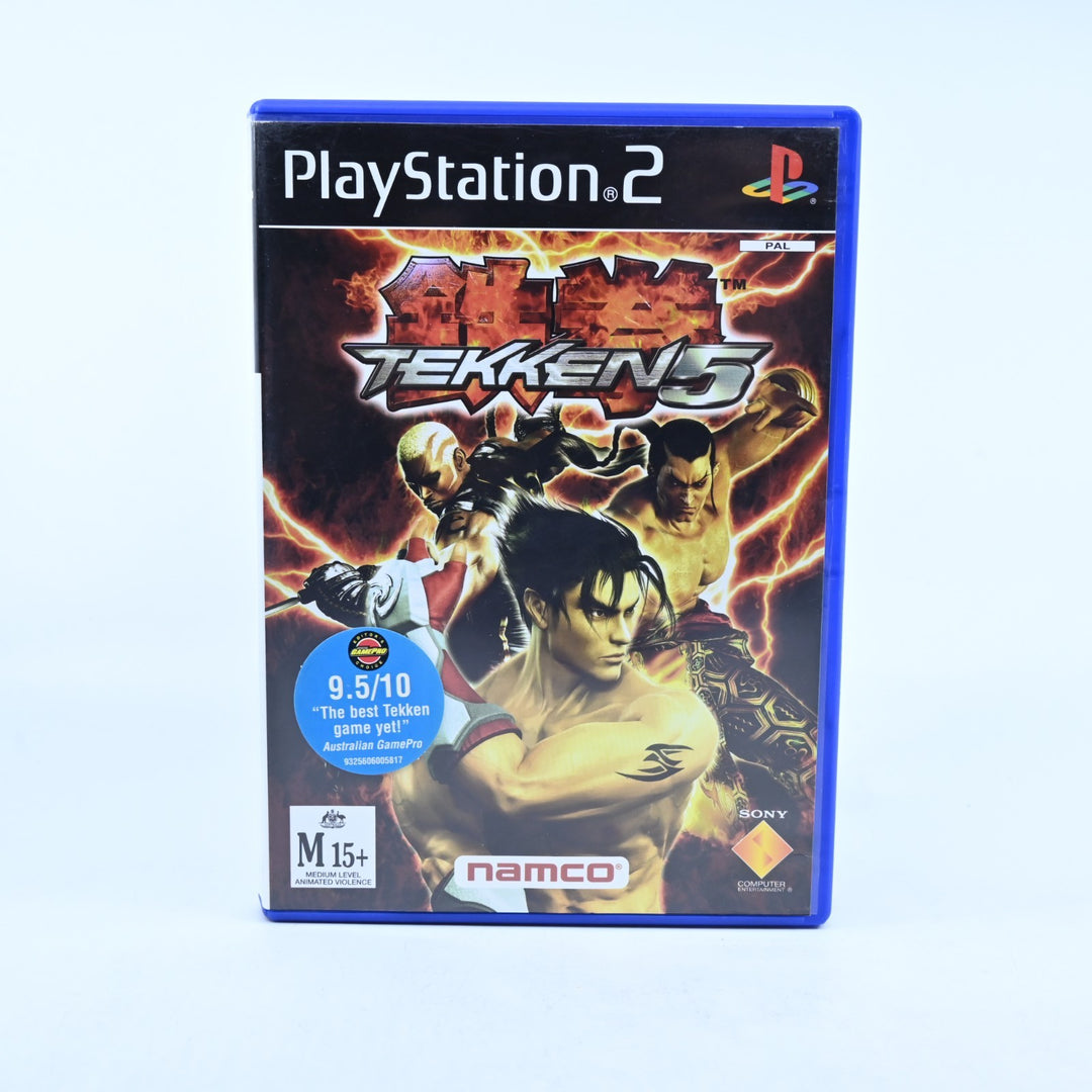 Tekken 5 - Sony Playstation 2 / PS2 Game + Manual - PAL - MINT DISC!
