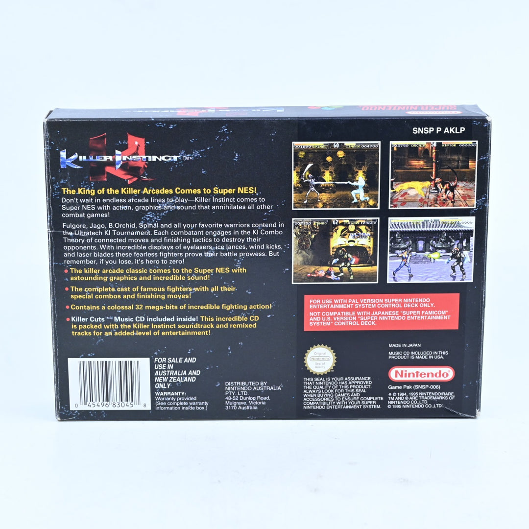Killer Instinct - Super Nintendo / SNES Boxed Game - PAL - FREE POST!