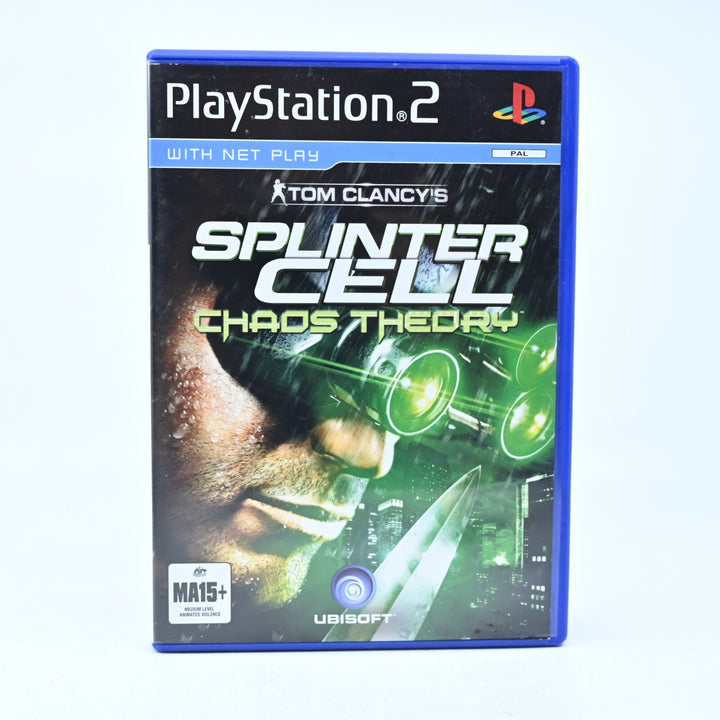 Tom Clancy's Spinter Cell: Chaos Theory - Sony Playstation 2 / PS2 Game + Manual