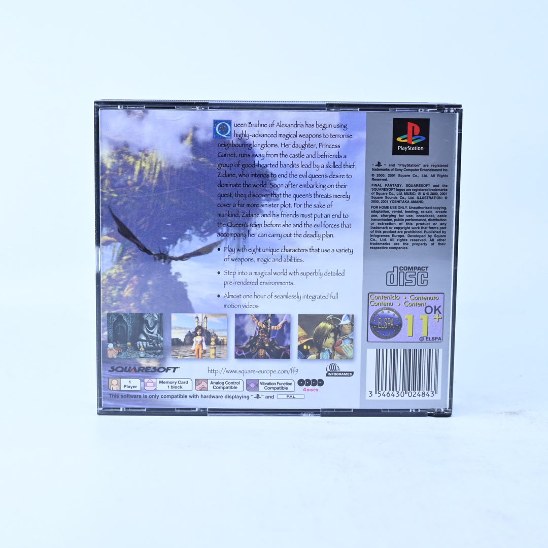 Final Fantasy IX - Sony Playstation 1 / PS1 Game + Manual - PAL - MINT DISC!