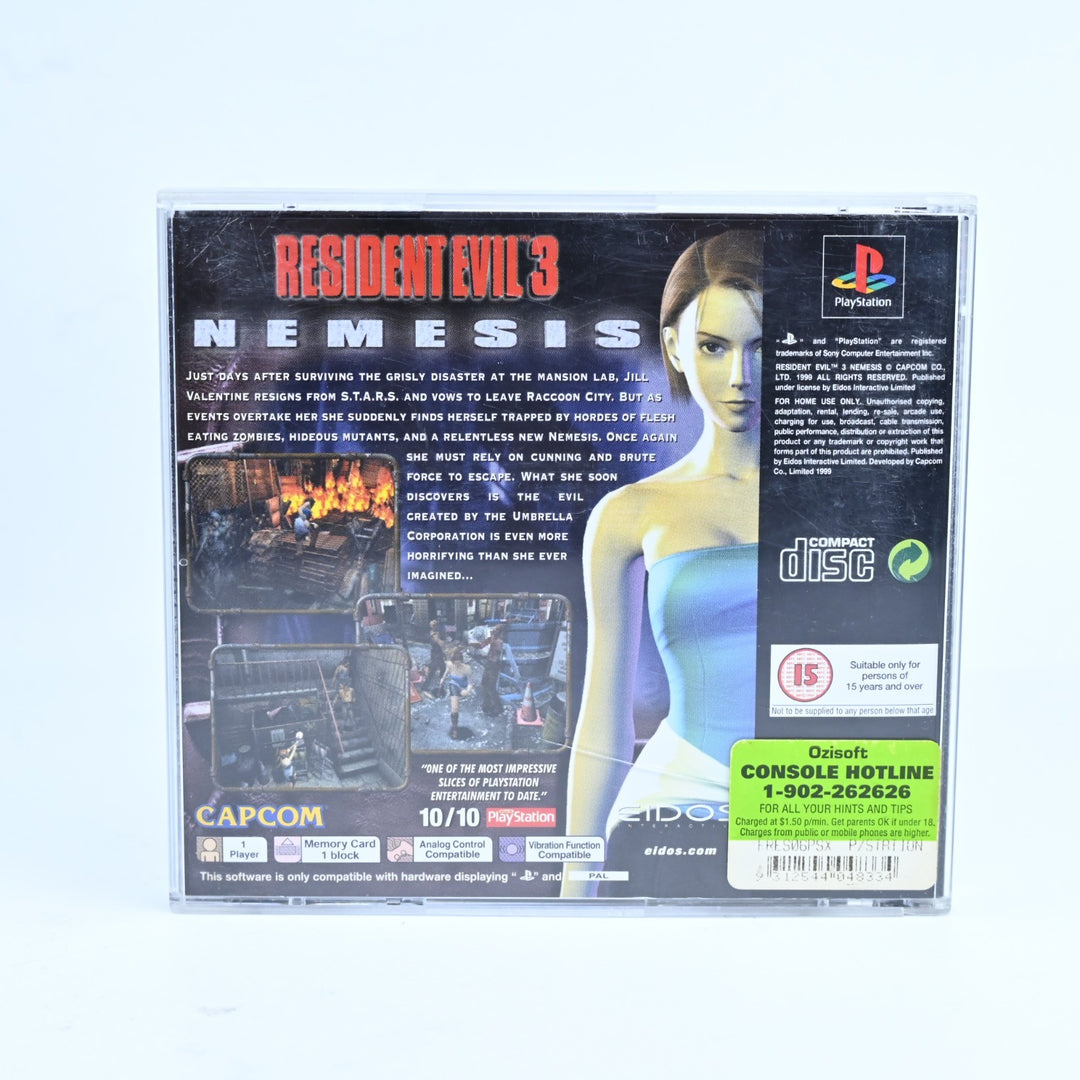Resident Evil 3: Nemesis - Sony Playstation 1 / PS1 Game + Manual - PAL