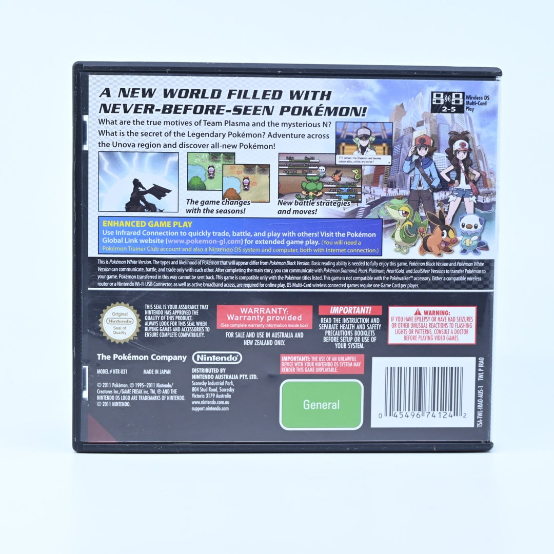Pokemon White - Nintendo DS Game - AUS PAL + Manual - FREE POST!