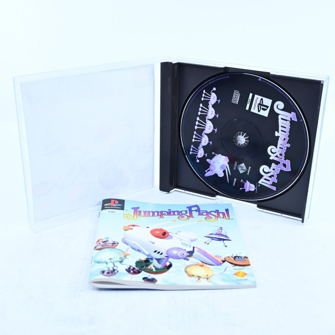 Jumping Flash - Sony Playstation 1 / PS1 Game + Manual - PAL - MINT DISC!