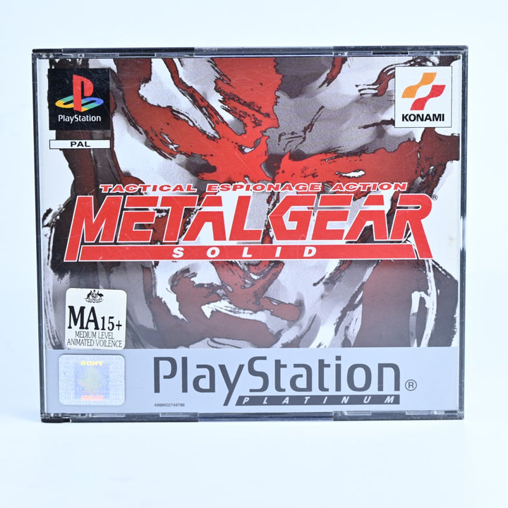 Metal Gear Solid - Sony Playstation 1 / PS1 Game + Manual - PAL - MINT DISC!