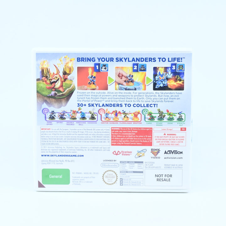 Skylanders: Spyro's Adventure - Nintendo 3DS Game - PAL + Manual - FREE POST!