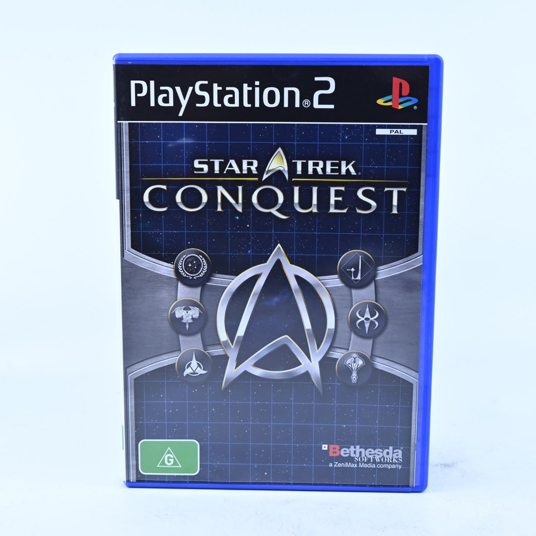 Star Trek Conquest - Sony Playstation 2 / PS2 Game + Manual - PAL - MINT DISC!