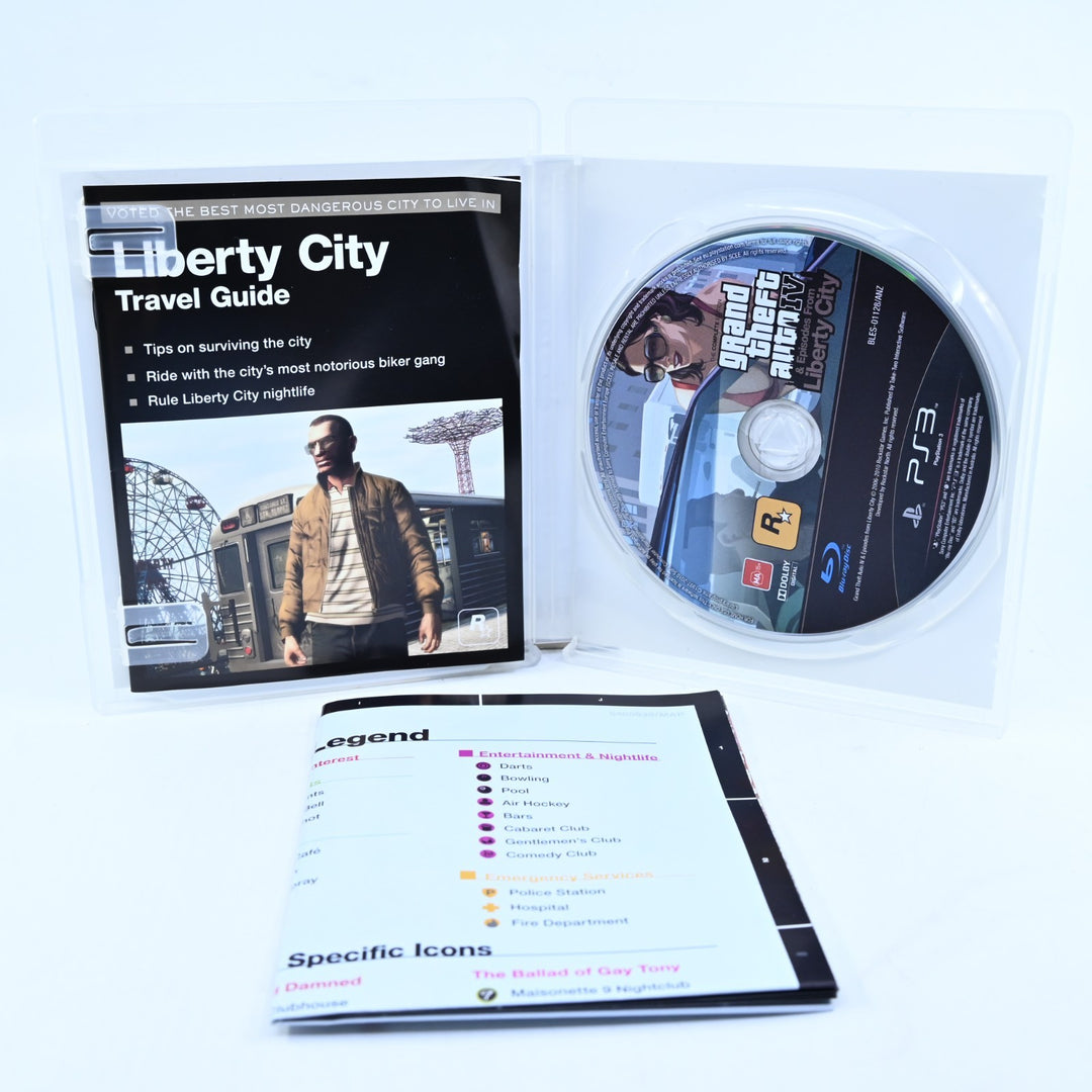 Grand Theft Auto IV & Episodes from Liberty City - PS3 Game + Manual & Map