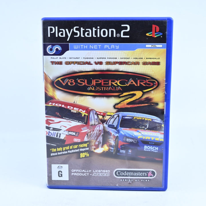 V8 Supercars Australia 2 - Sony Playstation 2 / PS2 Game + Manual - PAL
