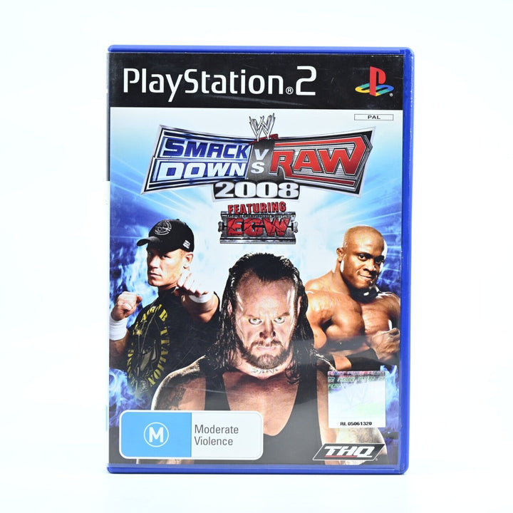 WWE SmackDown vs. Raw 2008 - No Manual - Sony Playstation 2 / PS2 Game