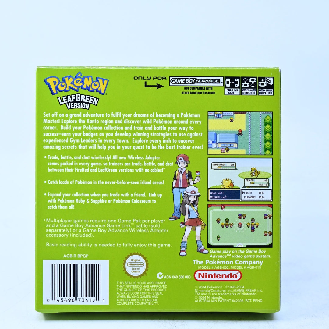 Pokemon LeafGreen Version - Nintendo Gameboy Advance / GBA Boxed Game - AUS PAL