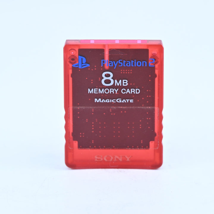 Official Red PlayStation 2 8MB Memory Card - SCPH-10020 - PS2 Accessory