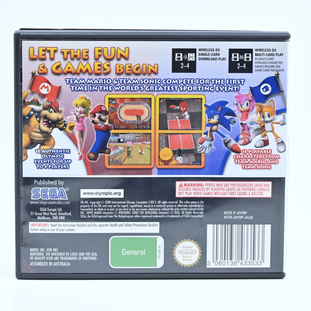 Mario &amp; Sonic at the Olympic Games - Nintendo DS Game - PAL + Manual