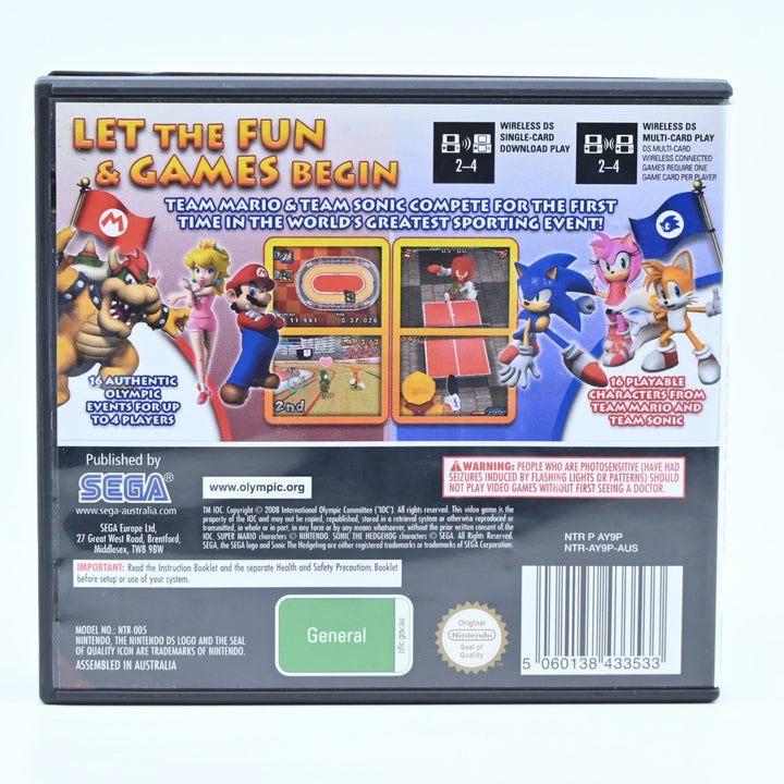 Mario &amp; Sonic at the Olympic Games - Nintendo DS Game - PAL + Manual