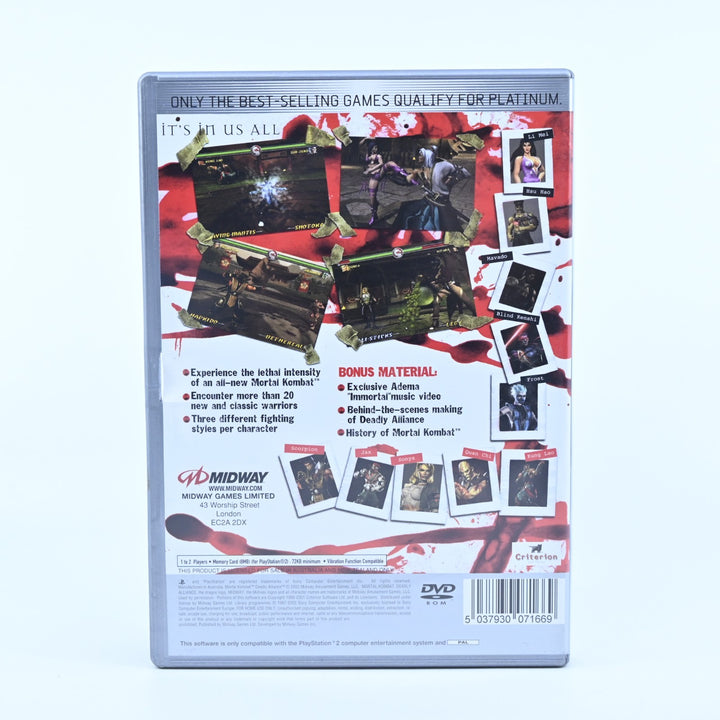 Mortal Kombat Deadly Alliance - Sony Playstation 2 / PS2 Game + Manual - PAL