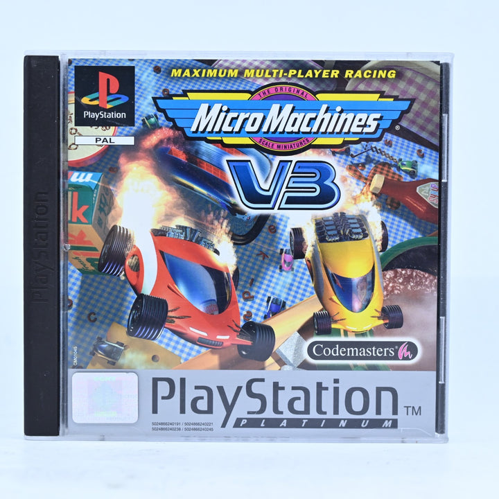 Micro Machines V3 - Sony Playstation 1 / PS1 Game + Manual - MINT DISC