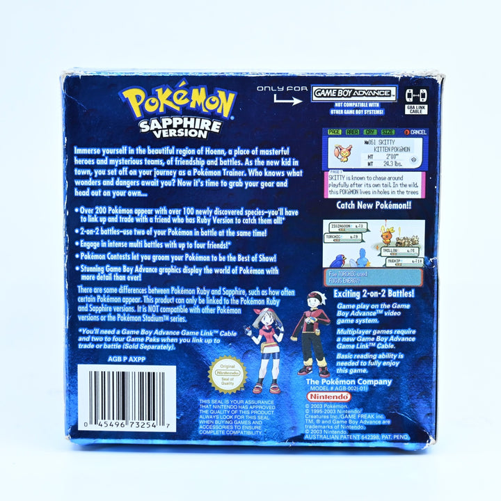 Pokemon Sapphire Version - Nintendo Gameboy Advance / GBA Boxed Game - PAL