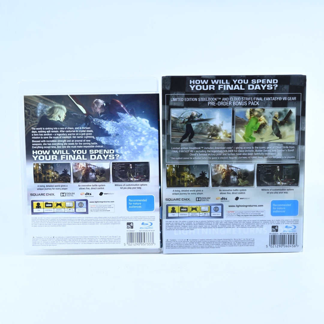 Final Fantasy XIII Lightning Returns Steelbook - Sony Playstation 3 / PS3 Game